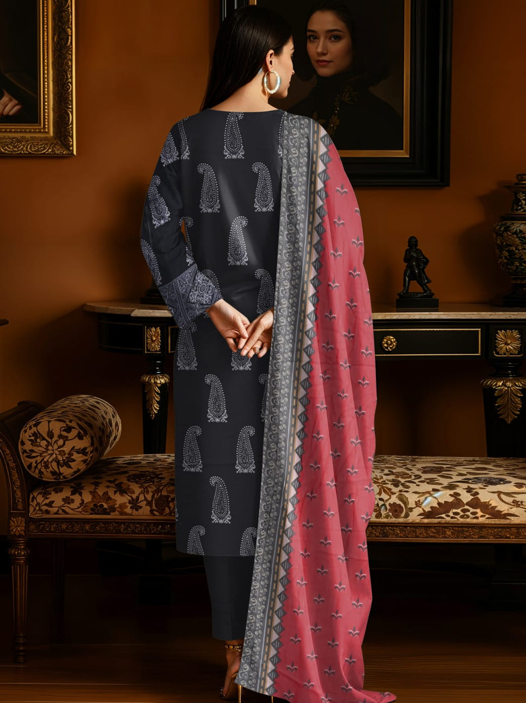 Zarai Premium Lawn - WOMEN SUIT - 3 PCS - ZPL01
