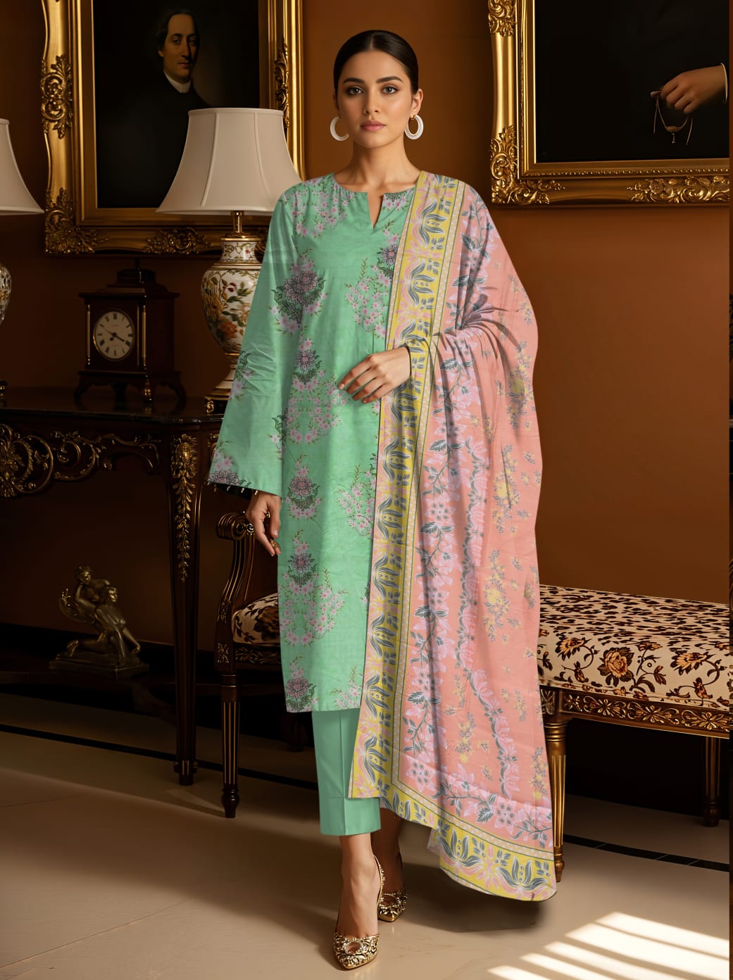 Zarai Premium Lawn - WOMEN SUIT - 3 PCS - ZPL02