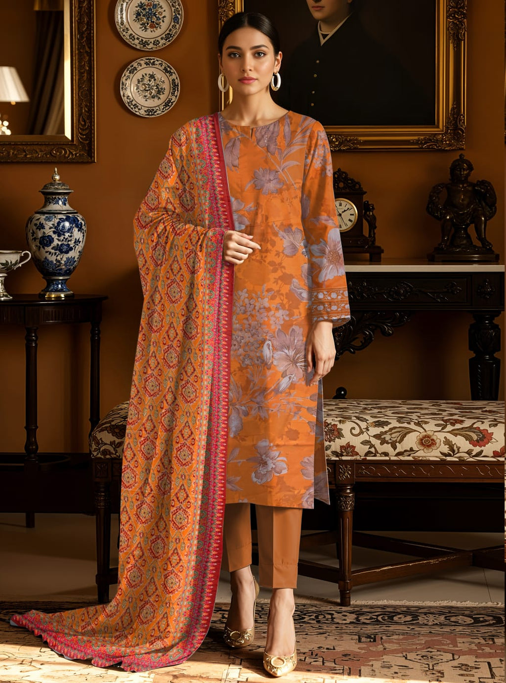 Zarai Premium Lawn - WOMEN SUIT - 3 PCS - ZPL03