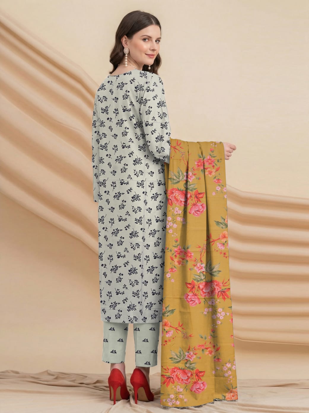 Zarai Premium Lawn - WOMEN SUIT - 3 PCS - ZPL07