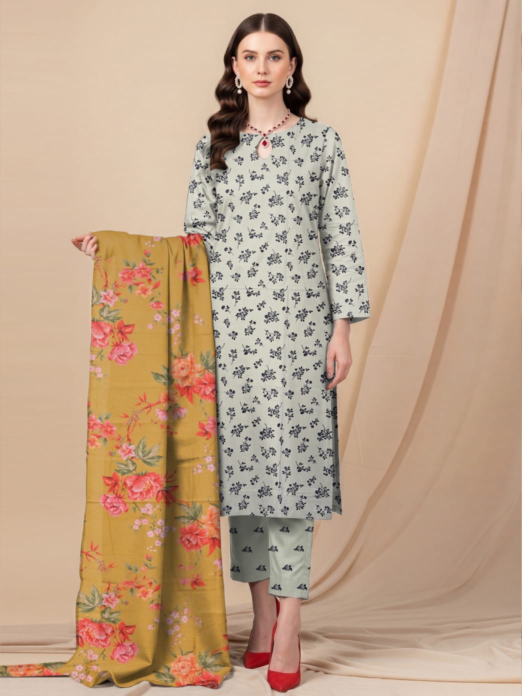 Zarai Premium Lawn - WOMEN SUIT - 3 PCS - ZPL07