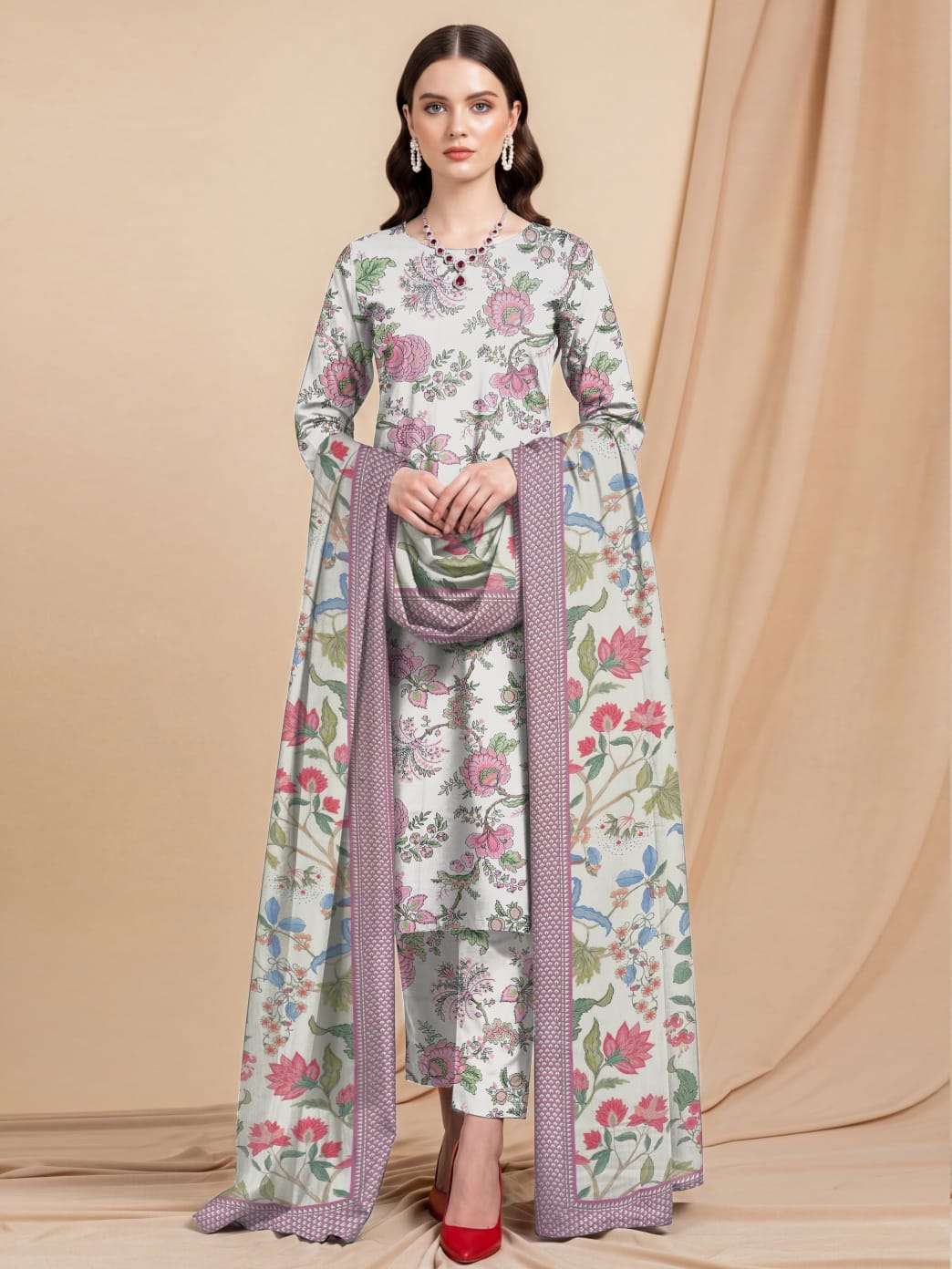 Zarai Premium Lawn - WOMEN SUIT - 3 PCS - ZPL08