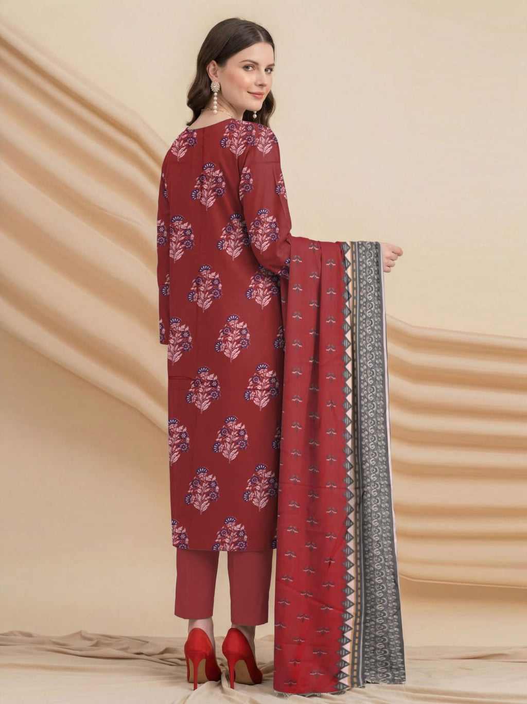 Zarai Premium Lawn - WOMEN SUIT - 3 PCS - ZPL15
