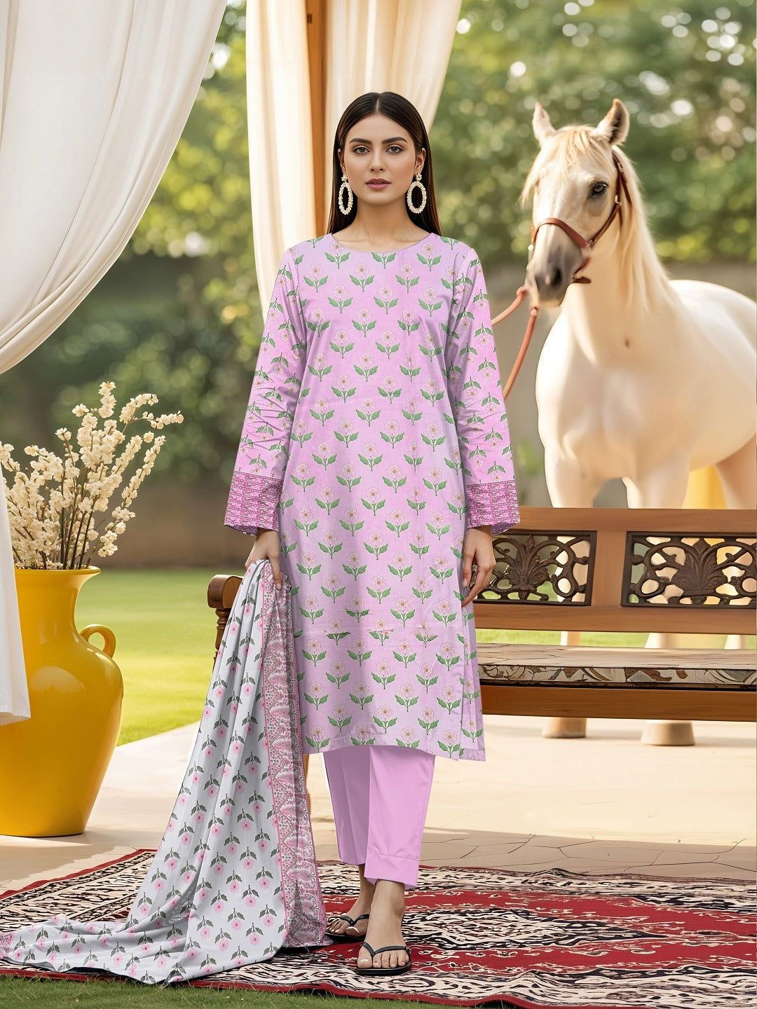Zarai Premium Lawn - WOMEN SUIT - 3 PCS - ZPL16