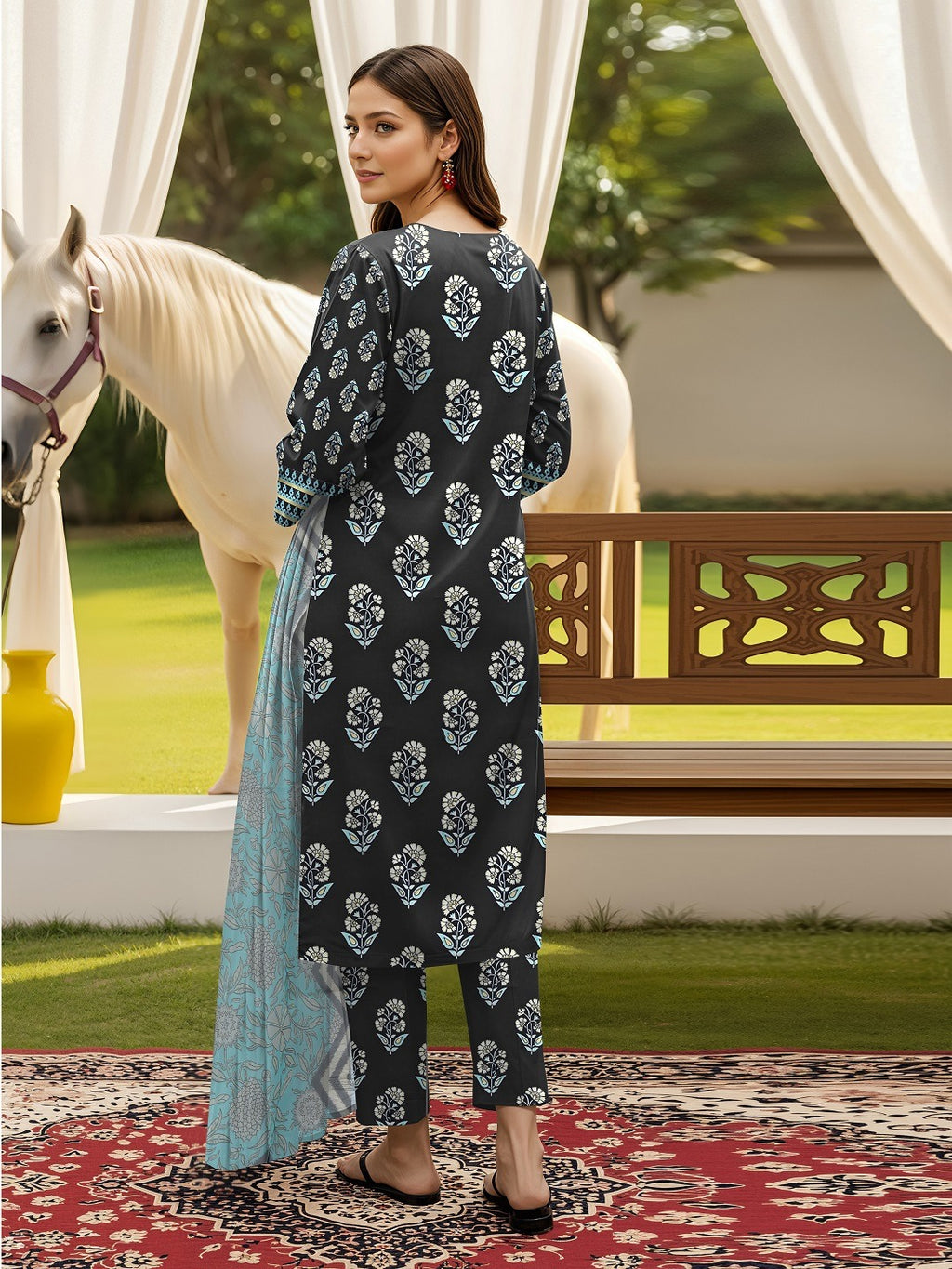 Zarai Premium Lawn - WOMEN SUIT - 3 PCS - ZPL17