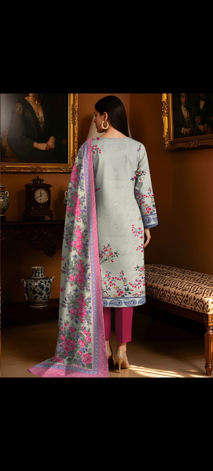 Zari Premium Lawn - WOMEN SUIT - 3 PCS - ZPL21