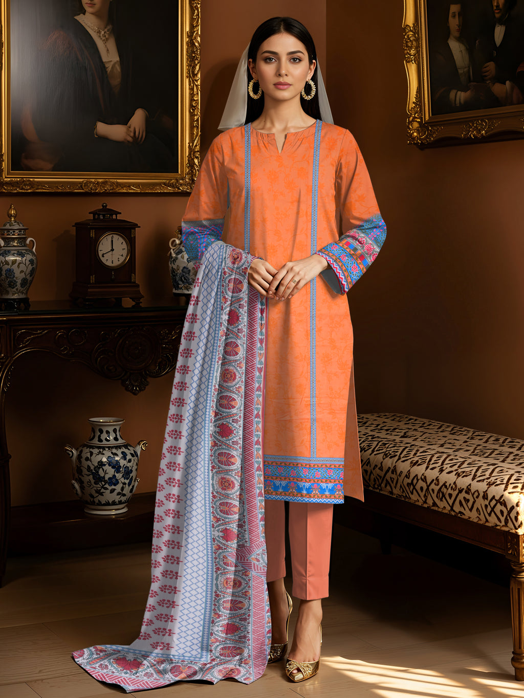 Zarai Premium Lawn - WOMEN SUIT - 3 PCS - ZPL04